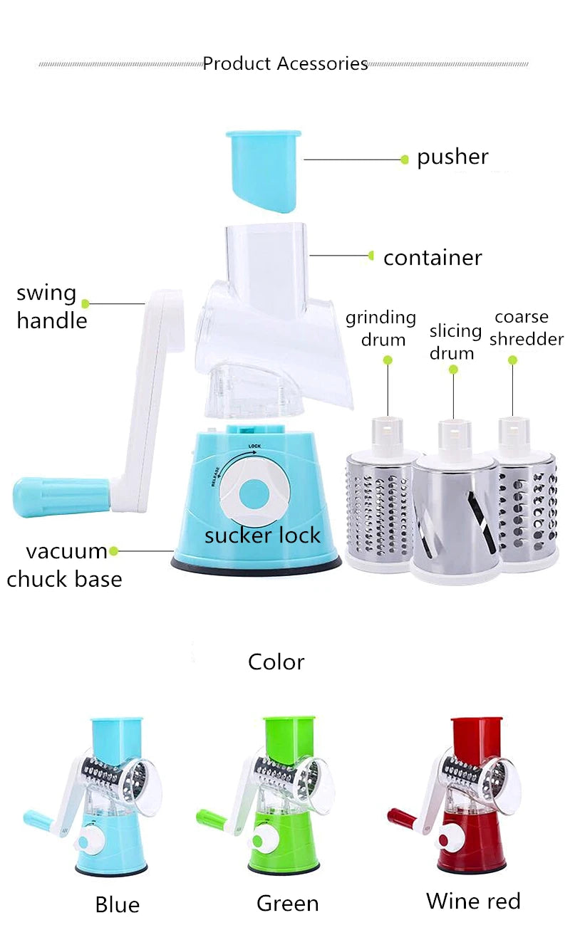 Multifunctional 3 in 1 Vegetable Cutter